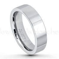 6mm Pipe Cut Tungsten Ring - Comfort Fit Tungsten Carbide Wedding Ring - Polished Finish Tungsten Ring - Bride and Groom's Ring TN020PL