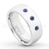 Jewelry Avalanche 7MM Comfort Fit Polished Dome Cobalt Chrome Wedding Band October Birthstone Ring 0.07ct Pink Tourmaline Cobalt Ring 15 
