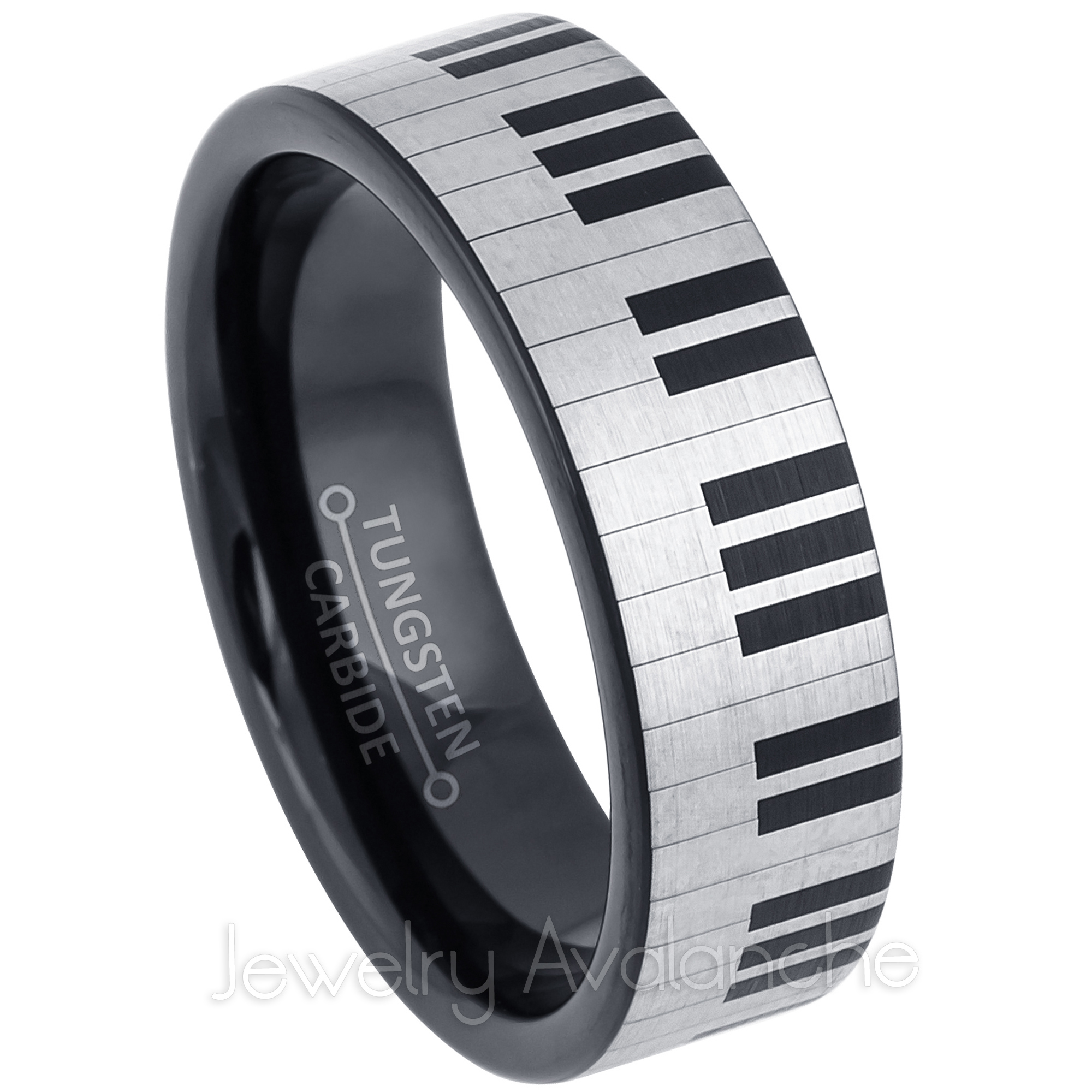 Tungsten Carbide Silver Brush Shiny Groove Wedding Band Ring Details about   Free Engraving