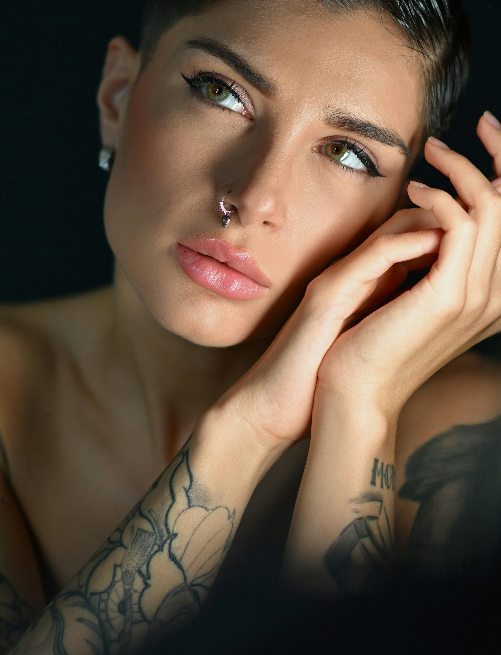 Girl Wear Nose Stud Ring